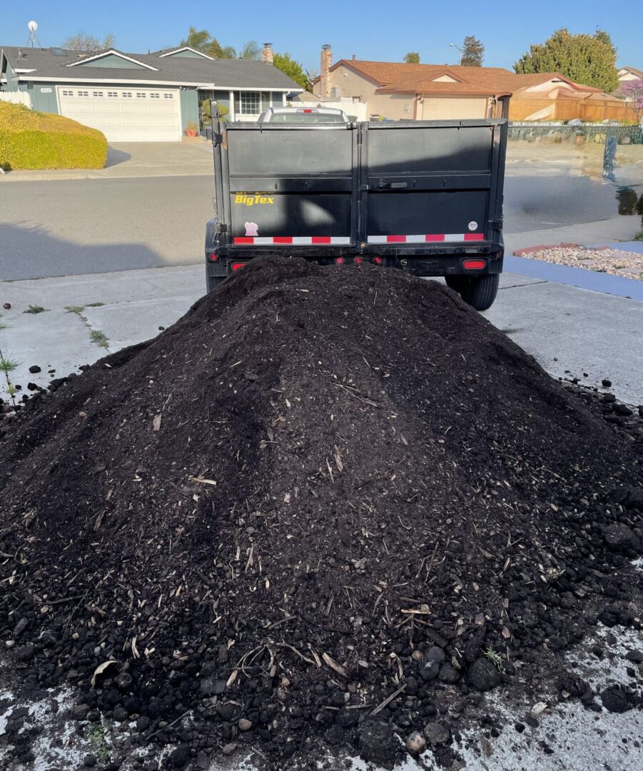 IMG_0527 Fresh compost delivery for improving tomato soil health in East Contra Costa County