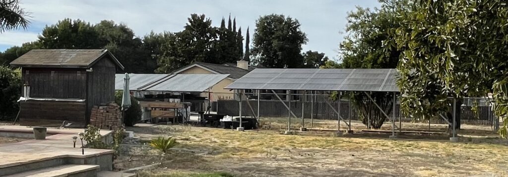 Delta Worms wormery beside solar panels at the Oakley property